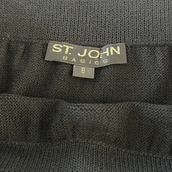 St John Evening,Marie Gray black jacket size 8. St John Basic black skirt size 8 - Picture 8 of 8